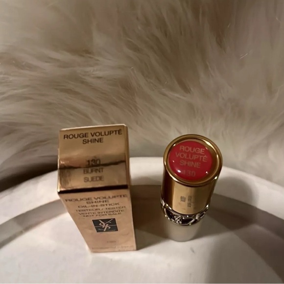 YSL Rouge Volupte Shine Oil In Stick Lipstick 130 Burnt Suede - Picture 3 of 6